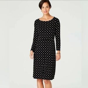 J. Jill jersey knit shirt dress geometric